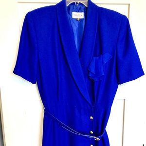 Vintage Kasper dress Royal Blue LIKE NEW